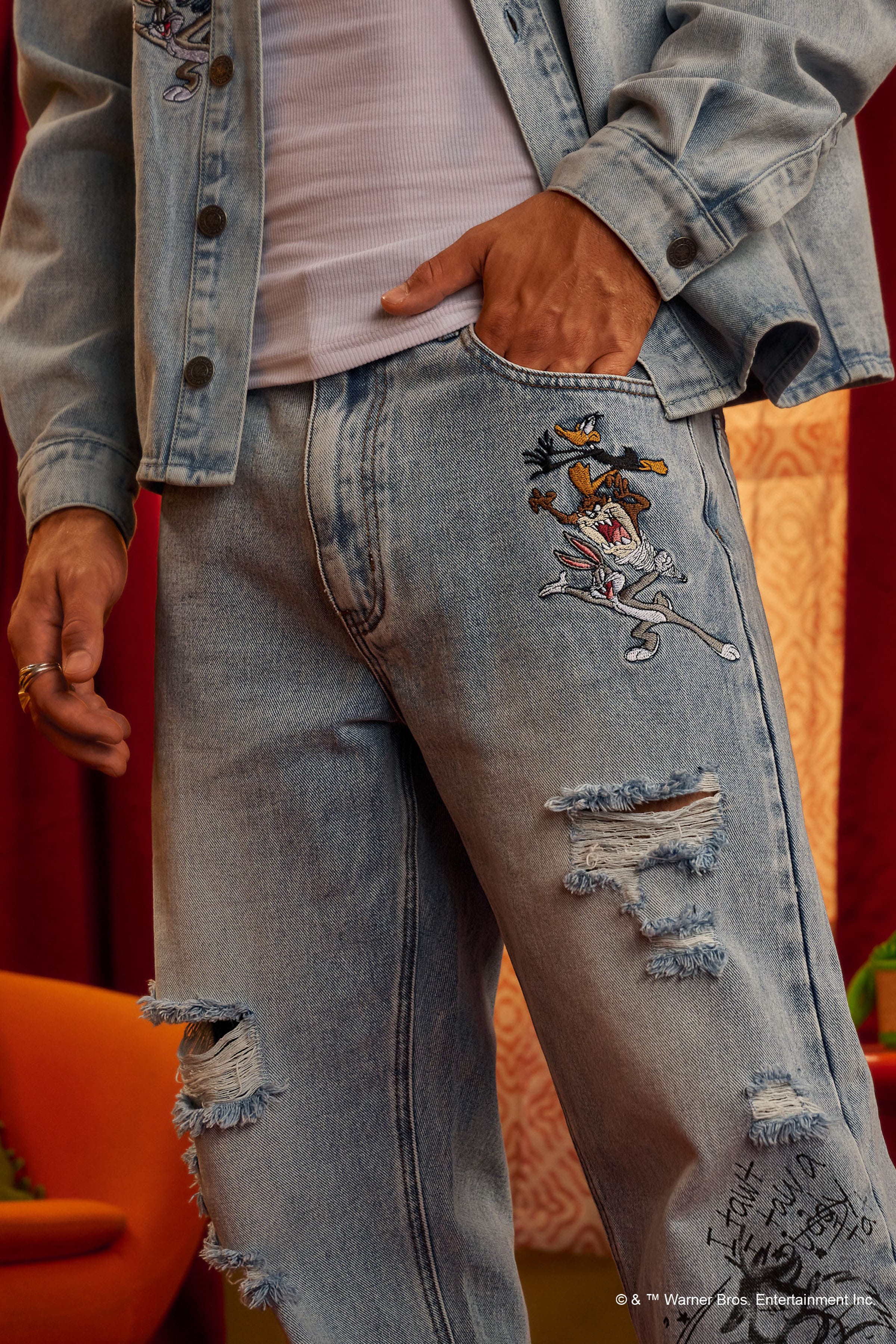  × Looney Tunes デニムパンツ 6035 - Looney Tunes Denim Jeans
