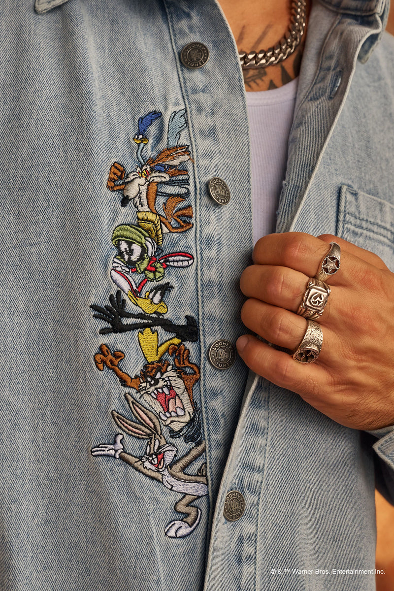 8112 - Looney Tunes Denim Shirt - July 7th