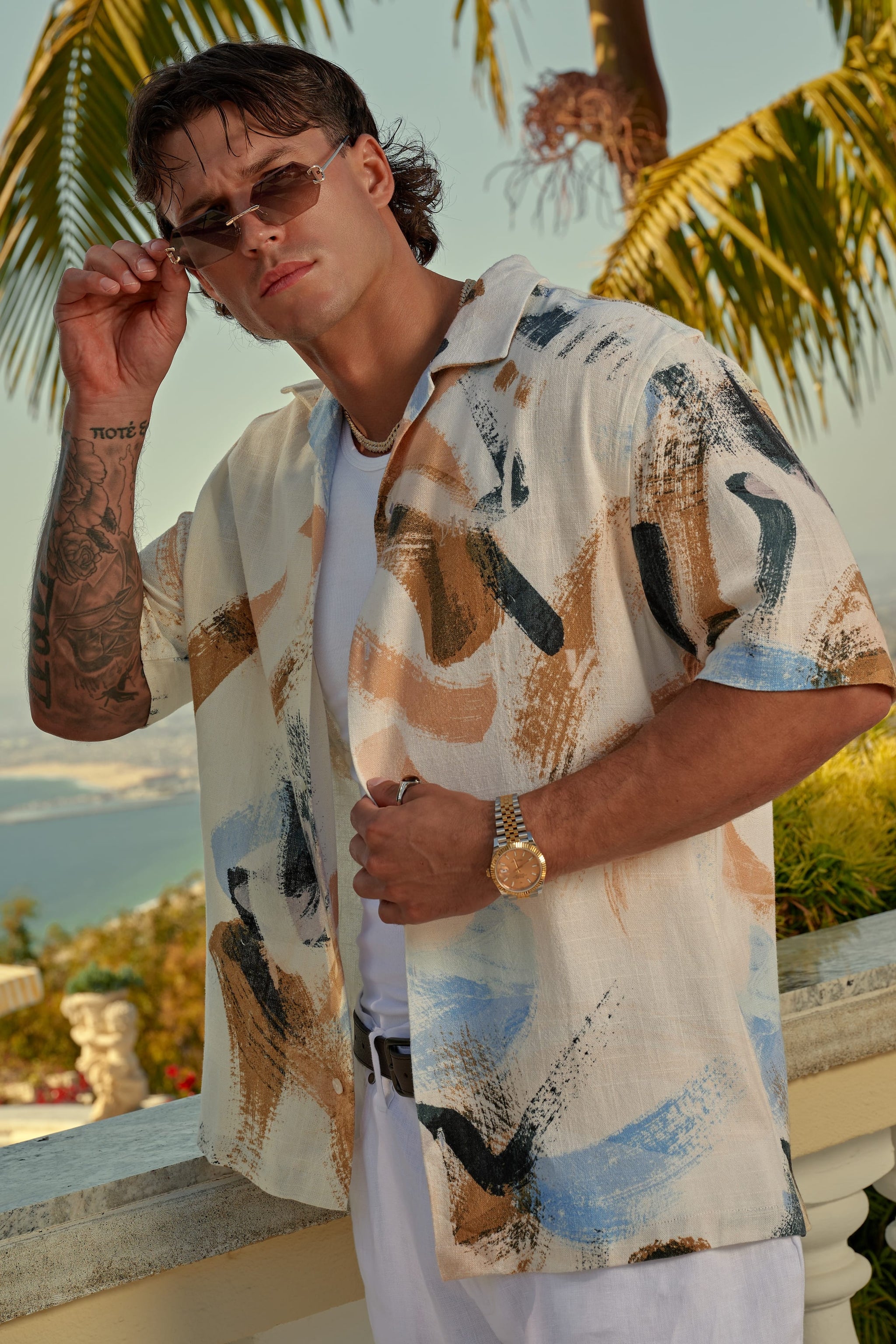 4087 - Riviera Art Button-Ups - May 28th from YoungLA - $45
