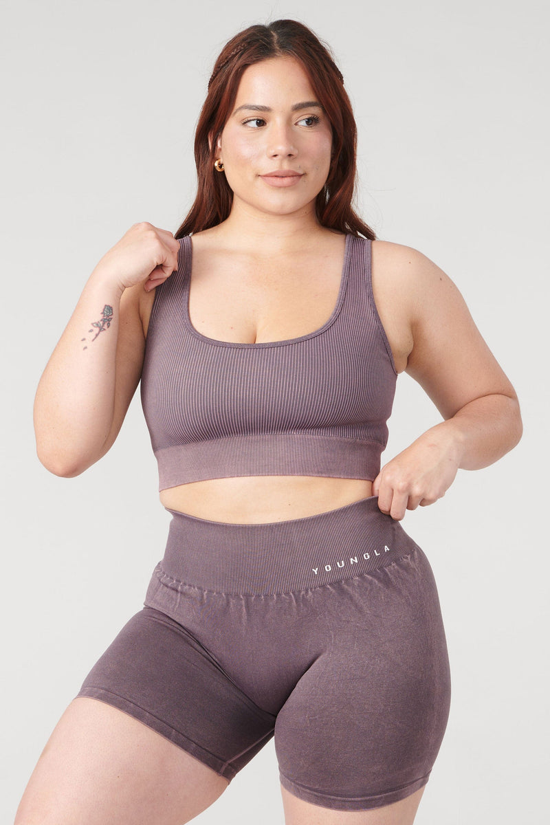 W315 Carbon Ribbed Sports Bra