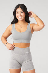 W315 Carbon Ribbed Sports Bra