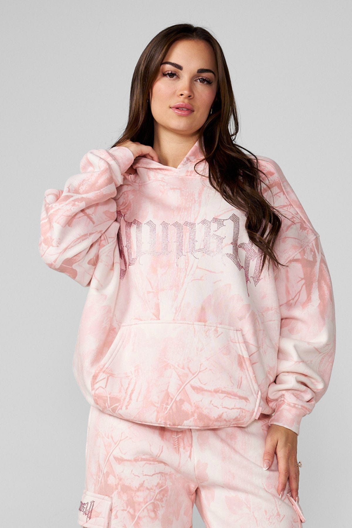 W5168 - Camo Bling Hoodie from YoungLA - $55