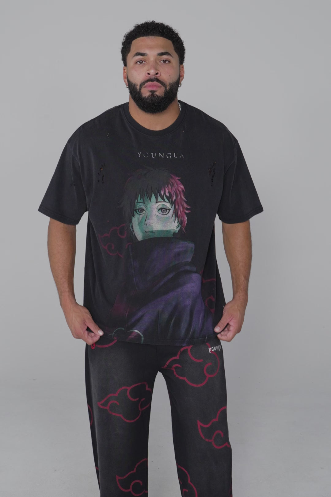 yahyel TAO Tシャツ 4318 - Naruto Distressed Tees