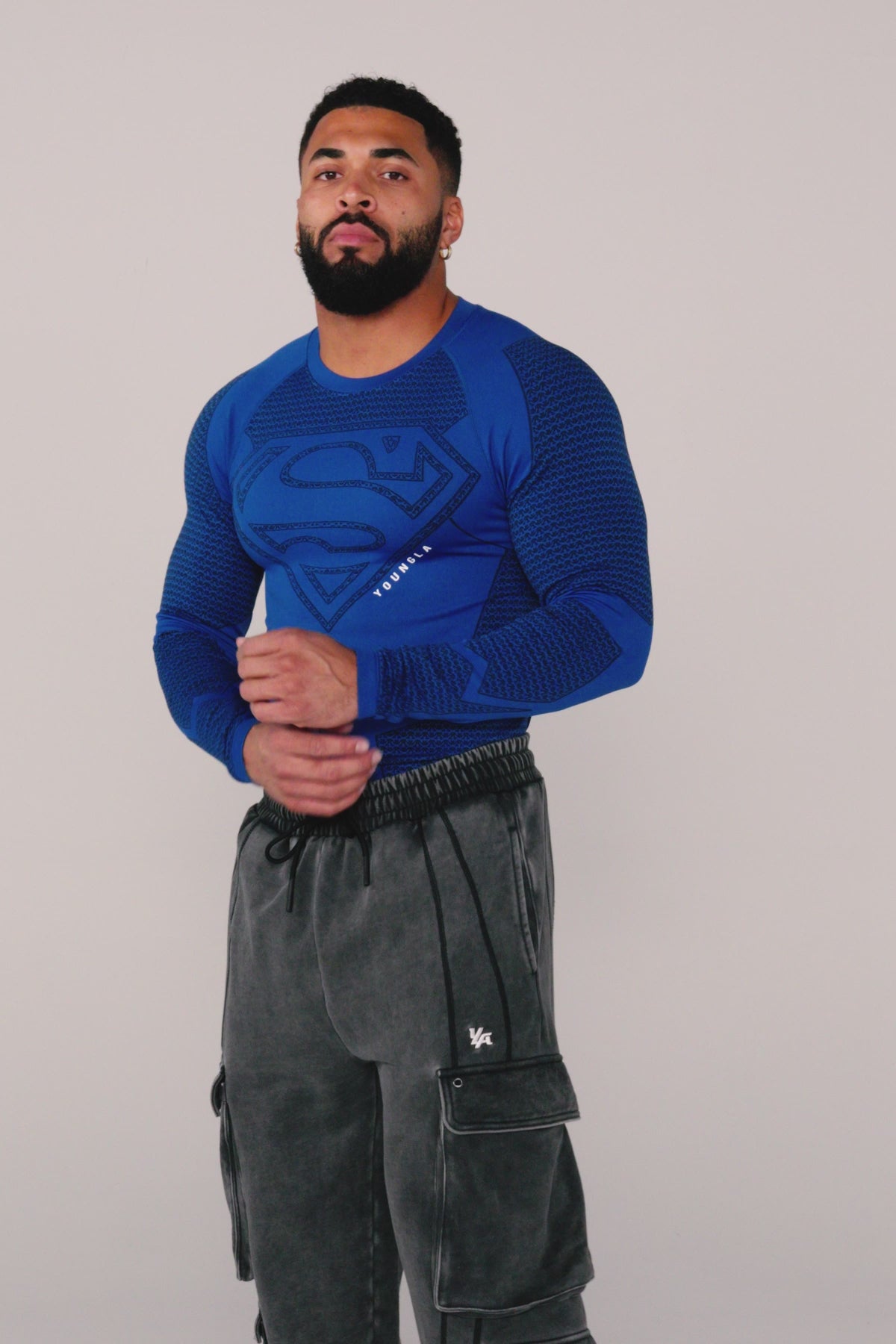 T-shirt De Compression Noir Young LA X Superman - Taille M - Neuf Avec étiquettes