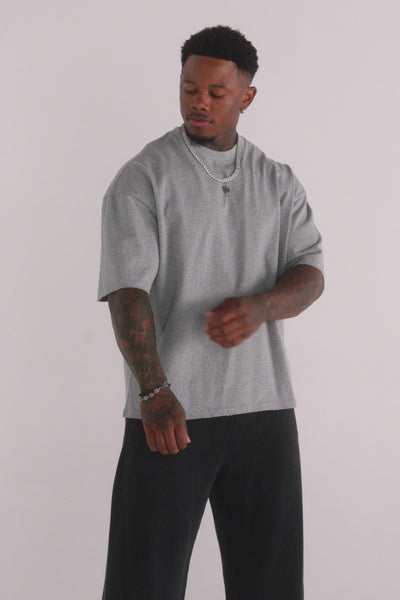 4153 - Elevated Essentials - Relaxed Tee - Oversized heavyweight cotton tee with drop shoulders, natural drape, and subtle 'Elevated' detailing.