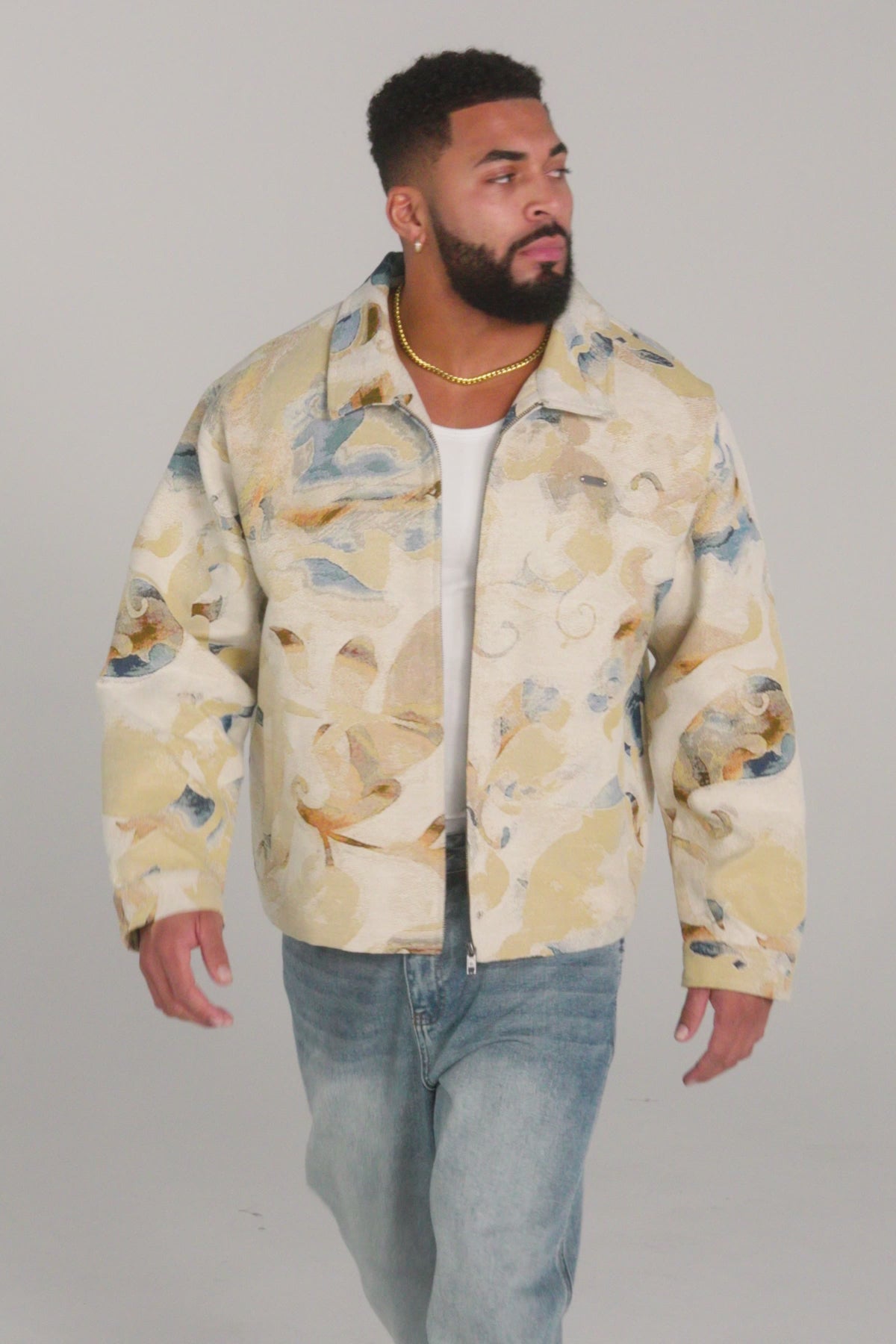 Ameri　NOTCH PRINT LINING JACKET 2025年最新】notch print lining jacketの人気アイテム - メルカリ