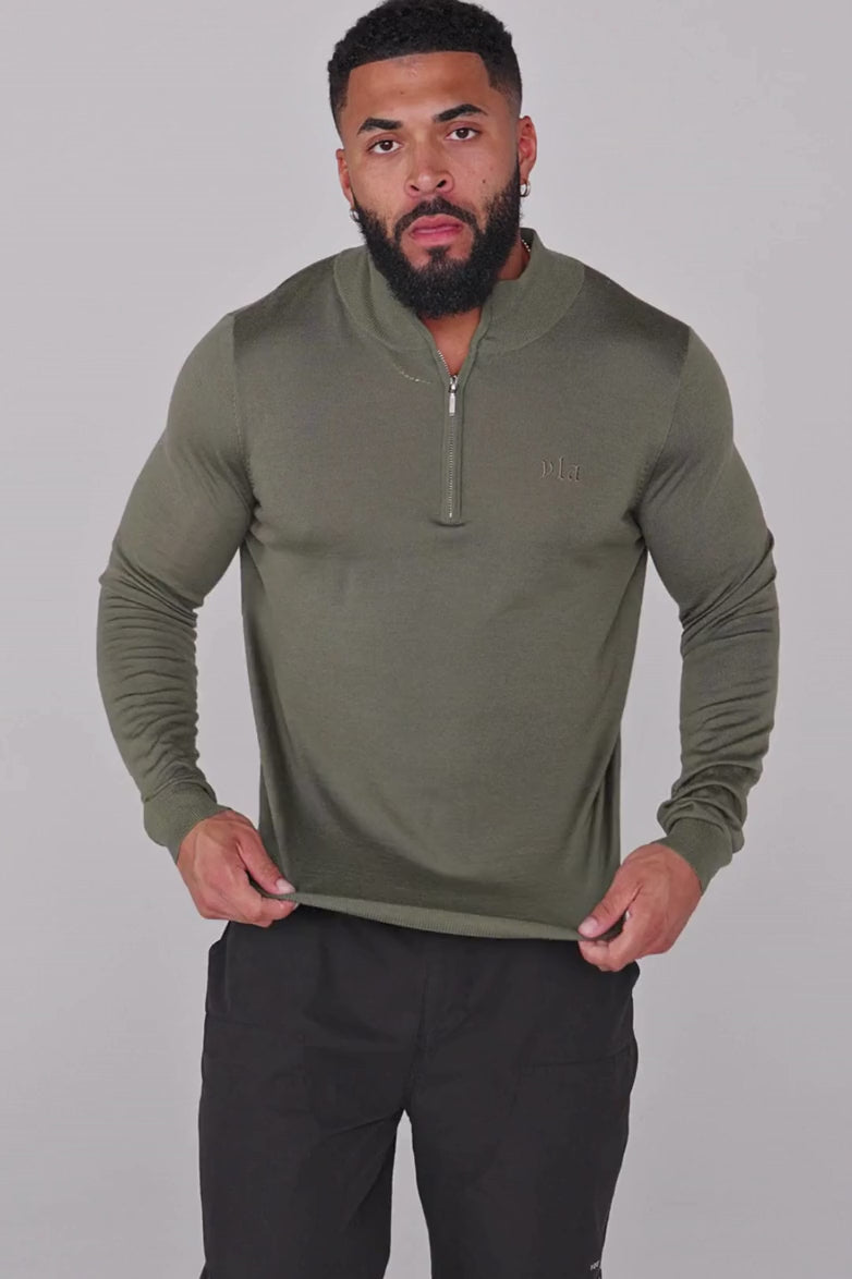 8048 - Monaco Wool Quarter-Zip Sweaters