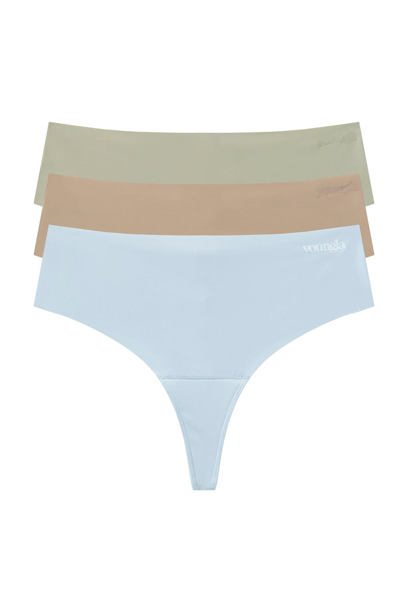 Upgraded seamless high-waisted thong with a comfy padded liner, designed to stay secure and smooth under your favorite leggings.