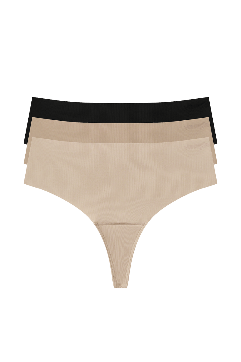 W637 padded thong 3-pack Upgraded seamless high-waisted thong with a comfy padded liner, designed to stay secure and smooth under your favorite leggings.