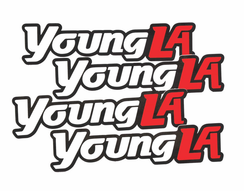 YoungLA Logo Stickers 5x2 inches (4 pack)