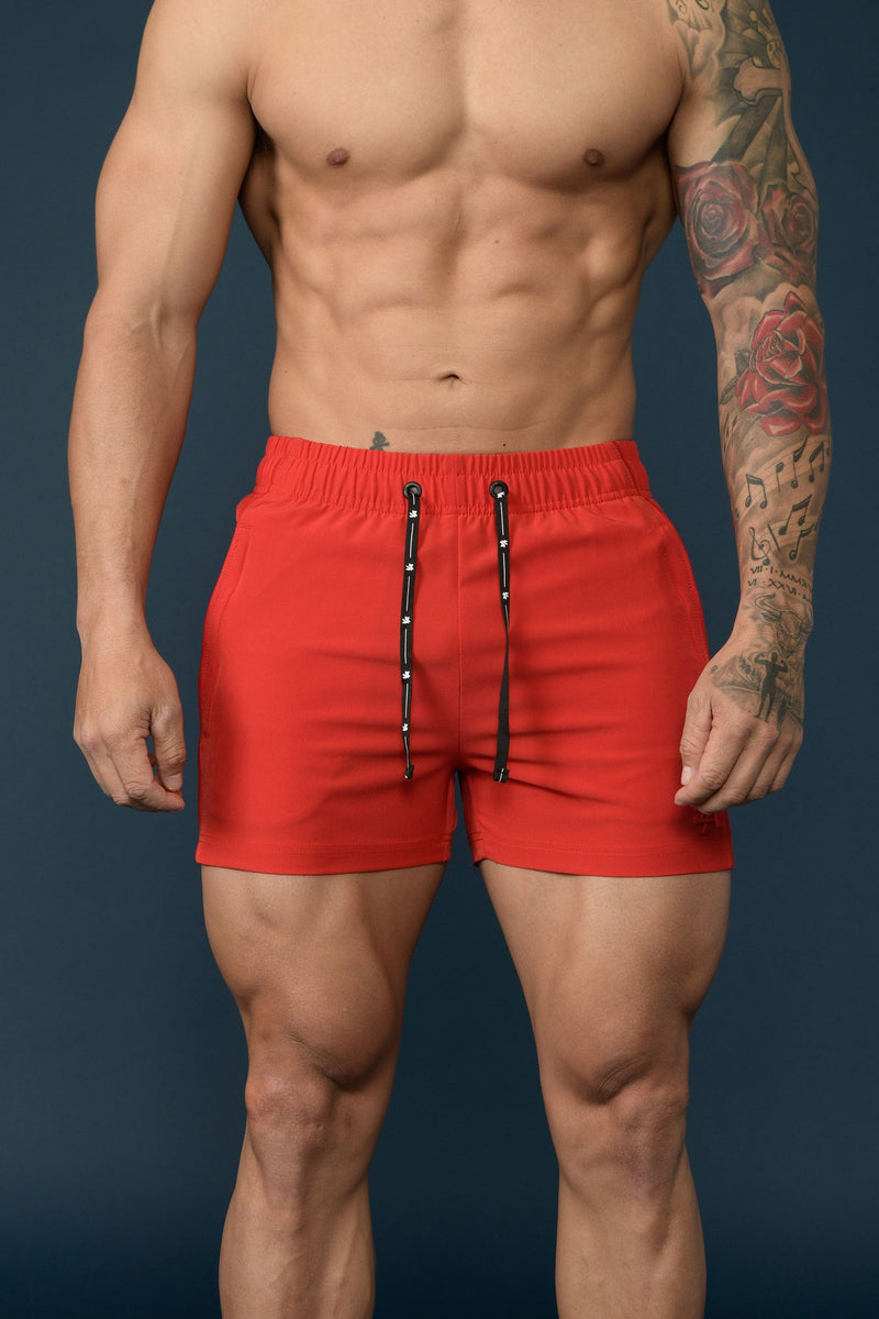 YoungLA Men's Bodybuilding Short Shorts Athletic Gym Training Pockets