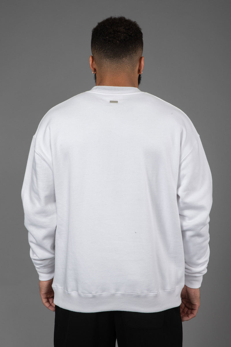 White hot sale crew sweater