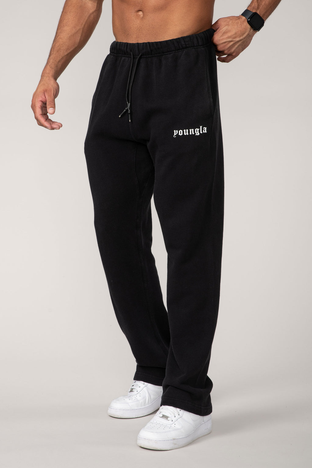 Non cuffed sweatpants outlet